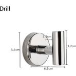 Mingjin Shop2 A6131 Tarzı Ula Banyo Donanım Seti Elbise Duvar Kancaları Havlu Demiri Bar Raf Raf Kağıt Mendil Tutucu Siyah Diş Fırçası Paslanmaz Çelik (Yurt Dışından) - Beyaz