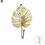 Mingjin Shop2 Altın D Stili Et Nordic Duvara Monte Bornoz Kanca Yaprak Şekli Palto Askılık Portmanto Anahtar Elbise Askısı Ev Asılı Dekorasyon (Yurt Dışından)