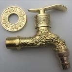 Mingjin Shop2 B-Altın Tarzı Oyma Duvar Şişe Musluk Bibcock Çinko Alaşım Retro Musluk Dekoratif Açık Bahçe Musluk Çamaşır Makinesi Paspas Dokunun Torneira De Parede (Yurt Dışından) - Su Musluk - Beyaz