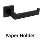 Mingjin Shop2 Bl-Kağıt Raf Stili 60CM Banyo Donanım Seti Aksesuarları Mat Siyah Raf Bornoz Askısı Askı Havlu Demiri Bar Raf Kağıt Mendil Tutucu (Yurt Dışından) - Beyaz - 1