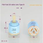 Mingjin Shop2 Düz Ayak 30 Makarab Stili Mutfak Lavabo Musluğu Seramik Vana Çekirdek Su Isıtıcı Su Karıştırma Vanası Çekirdek Anahtarı Onarım Parçaları (Yurt Dışından) - Su Musluk - Beyaz