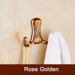 Mingjin Shop2 Gül Altın Tarzı Bornoz Kancaları Çift Kanca Metal Altın Elbise Kancası Havlu Çanta Caddy Askıları Kapı Kancası Duvara Monte Banyo Aksesuarı Ceket Kancası B663 (Yurt Dışından)