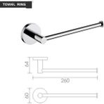 Mingjin Shop2 Havlu Halkası Bir Stil Ayna Krom Paslanmaz Çelik Banyo Donanım Havlu Demiri Raf Rulo Kağıt Tutucu Tuvalet Fırçası Tutucu Sabunluk Banyo Aksesuarları (Yurt Dışından) - Beyaz - 1