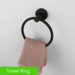Mingjin Shop2 Havlu Halkası Tarzı Torayvino Siyah Banyo Aksesuarları Seti Paslanmaz Çelik Havlu Demiri Raf Sabunluk Bar Kanca Tuvalet Fırçası Banyo Donanım (Yurt Dışından) - Beyaz - 1