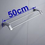 Mingjin Shop2 Krom 50 cm Tarzı Mat Siyah Paslanmaz Çelik Banyo Çift Havlu Raf Raf Tutucu Banyo Havlu Askısı Bar Havlu Demiri Banyo Aksesuarları (Yurt Dışından) - Renkli