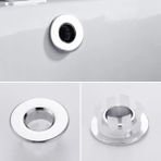 Mingjin Shop2 Krom Stili 1 Adet Havza Seramik Tencere Lavabo Deliği Taşma Kapağı Banyo Blackgold Lavabo Yuvarlak Delik Taşma Kapağı Mutfak Banyo Aksesuarları (Yurt Dışından) - Banyo muslukları ve aksesuarları - Renkli