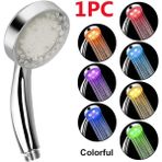 Mingjin Shop2 LED Duş Başlığı Tarzı 7 Renkli LED Işık Duş Pil Yok Otomatik Parlayan Renk Değiştiren Duş Başlığı Romantik Otomatik Banyo Dekoru (Yurt Dışından)