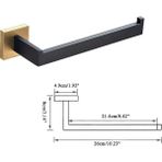 Mingjin Shop2 Tekli Havlu Askısı Tarzı Banyo Donanım Seti Siyah Bornoz Askısı Havlu Demiri Bar Raf Bar Raf Kağıt Mendil Tutucu Diş Fırçası Tutucu Banyo Aksesuarları (Yurt Dışından) - Beyaz - 1
