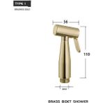 Mingjin Shop2 Tip I Tarzı Tuvalet Pirinç El Bide Sprey Duş Başlığı Douche Shattaf Bakır Fırçalanmış Altın Banyo Taşınabilir Bide Püskürtücü Jet Duş (Yurt Dışından) - Bide muslukları ve aksesuarları - Beyaz