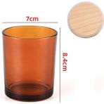 Mingjing Shop3 8,4 Cm-K Tarzı Yaratıcı Diy Mum Boş Bardak Kapaklı Renkli Şişe Cam Kavanoz El Yapımı Tatlı Kokulu Mumlar Cam Boş Kavanoz (Yurt Dışından) - 1 - mum yapımı