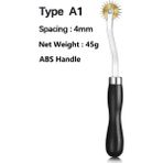 Mingjing Shop3 A1-4mm Stili Deri Dikiş Iğne Noktası Izleme Tekerlek Uzay Dikiş Deri Kumaş Overstitch Rulet Spacer Aracı (Yurt Dışından) - Deri Zanaat
