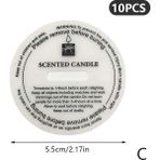 Mingjing Shop3 C Tarzı Dıy Manuel Koku Mum Çıkartmalar Etiket Bardak Etiket Saydam Mum Yuvarlak Sülfürik Asit Kağıt Toz Geçirmez Etiket (Yurt Dışından)