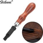 Mingjing Shop3 Deri El Sanatları Kanal Açma Aracı Ahşap Saplı Dayanıklı V Tipi Itme Kanal Açma Cihazı Ayarlanabilir Kolu Kanal Açma Zanaat Oyma Araçları (Yurt Dışından) - Deri Zanaat