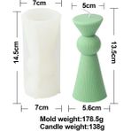 Mingjing Shop3 Gümüş Tarzı Düğüm Şerit Silindirik Mum Silikon Kalıp Yeni Düğüm Şerit Kalın Kalıp Dıy Geometrik Şekilli Spire Silikon Kalıp Ev Dekor (Yurt Dışından) - 1 - mum yapımı
