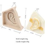 Mingjing Shop3 Kulak Stili Modern Soyut Insan Vücudu Estetik 3D Yüz Torso Silikon Mum Kalıp Yüksek Li Ev Dekoratif El Yapımı Kulak Alçı Kalıp (Yurt Dışından)