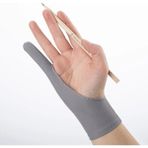 Mingjinshop3 Gri-S-Tek Katman Herhangi Bir Gra Çizim Tableti Için Sanatçı Çizim Eldiveni Siyah 2 Parmak Kirlenme Önleyici, Hem Sağ Hem De Sol El Için Siyah Ücretsiz Boyut (Yurt Dışından) - Renkli