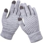 Mingjinshop3 Gümüş Tarzı Tek Boyut 1 Pair Erkekler Kış Sıcak Örme Eldiven Esnek Tam Parmak Eldiven Akıllı Telefon Tablet Için Kalınlaşmak Yün Kaşmir Eldiven (Yurt Dışından) - Renkli