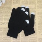 Mingjinshop3 H2B Stili Tek Boyut 1 Pair Erkekler Kış Sıcak Örme Eldiven Esnek Tam Parmak Eldiven Akıllı Telefon Tablet Için Kalınlaşmak Yün Kaşmir Eldiven (Yurt Dışından) - Renkli