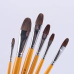 Mingjinshop3 No.10 Tarzı Sanatçı Kurt Saç Boya Fırçaları Seti Profesyonel Suluboya Akrilik Ahşap Saplı Boyama Fırçaları Sanat Malzemeleri (Yurt Dışından)