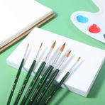 Mingjinshop3 Nokta Stili 6 Sanatçı Suluboya Resim Fırçaları Fırça Yağı Akrilik Flattip Boya Kiti Akrilik Guaj Boyama Fırçası Kalem Sanat Malzemeleri Beraberlik (Yurt Dışından)
