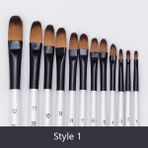 Mingjinshop3 Stil 1 Stil Naylon Saç Ahşap Saplı Suluboya Boya Fırçası Kalem Seti Öğrenmek Için Diy Yağlı Akrilik Boyama Sanat Boya Fırçaları Malzemeleri (Yurt Dışından)