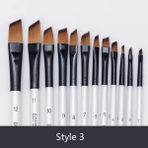 Mingjinshop3 Stil 3 Stil Naylon Saç Ahşap Saplı Suluboya Boya Fırçası Kalem Seti Öğrenmek Için Diy Yağlı Akrilik Boyama Sanat Boya Fırçaları Malzemeleri (Yurt Dışından)