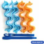 Mingming Shop 50CM Stili 02 Stili Et Dıy Sihirli Saç Bigudi 30CM M Taşınabilir Isısız Saç Modeli Rulo Çubukları Dayanıklı Kıvırma Maşası Saç Şekillendirici Araçları (Yurt Dışından)