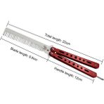 Mingming Shop F Stili Katlanabilir Tarak Paslanmaz Çelik Uygulama Eğitimi Kelebek Bıçağı Tarak Sakal Bıyık Fırçaları Kuaförlük Şekillendirme Aracı (Yurt Dışından)