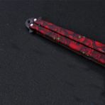 Mingming Shop Hayalet Kırmızı Tarzı 1 Adet Katlanabilir Tarak Paslanmaz Çelik Uygulama Eğitimi Kelebek Bıçak Tarak Sakal ve Bıyık Fırçaları Kuaförlük (Yurt Dışından)