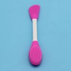 Mingming Shop Kırmızı Stil Çift Uçlu Silikon Maske Fırçası Smear Tipi Çamur Yıkama Siyah Nokta Fırçası Yüz Temizleme Fırçası Silikon Yüz Scrubber (Yurt Dışından)