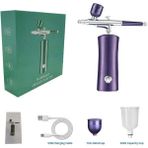 Mingming Shop Yeşil Stil Airbrush Taşınabilir Akülü Yüz Bakım Boya Püskürtme Tabancası Airbrush Kuaför Nano Sis Sis Kiti Mini Hava Kompresörü Püskürtücü (Yurt Dışından)
