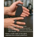 MİNGODAN Dambıl Fitness Ağırlık Kavrama Pedi (1 Çift) Kondisyon, Barfiks, Egzersiz Aletleri Için Kaymaz Avuç Içi Ped - Standart - Siyah