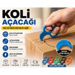 MİNGODAN Koli Açacağı Paket Açıcı Kutu Kesici Kargo Açma Aparatı Ergonomik Güvenli Kesici Maket Bıçağı (1 Adet Renkli) - 5 - Çok Renkli