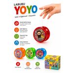 MİNGODAN Labubu Yanıp Sönen Rengarenk Yoyo Karakterleri - LED Işıklı Ipli Labubu Topaç Çek Bırak Denge Oyuncağı(1 Adet)