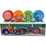 MİNGODAN LED Işıklı Rengarenk Yoyo İpli Topaç Unicorn Temalı Yoyo Oyuncak 1 Adet