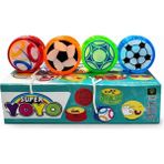 MİNGODAN LED Işıklı Yanıp Sönen Rengarenk Yoyo Ipli Topaç Çek Bırak Denge Yoyo Oyuncak 1 Adet - Futbol Spor Temalı