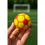 MİNGODAN Sarı Kırmızı Taraftar Stres Topu Sıkmalı Sünger Top El Bilek Egzersiz Anti Stres Oyuncak Terapisi