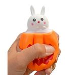 Mingodan Sıkmalı Tavşan Çıkaran Balkabağı Stres Oyuncağı, Yumuşak Squishy, 3+ Yaş