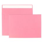 MINGUANGXIXSW 50'li Paket Pembe Zarf, A7 Davetiye Zarfları, Düğün, Baby Shower, Hediye Kartlarını Kişiselleştirmek için Kahverengi Pembe Zarflar, Doğum Günü Partisi, Davetiyeler için 5x7 Zarf