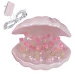 MINGZHE DIY Laleler Gece Lambası Plastik 20 Laleler Gece Lambası Komple Malzeme Paketi Simülasyon Çiçek Yatak Odası Uyku Masa Lambası Çift Arkadaşlar Hediye Atmosfer Dekorasyon Masa(pembe)