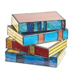 MINGZHE Lekeli Yığılmış Kitap Lambası, LED Kitap Işığı, Sevimli Komidin Masa Lambaları, Okuma Aydınlatma Vintage Masa Lambası Ev Dekor için Plastik Komidin Masa Lambası Doğum Günü Hediyesi