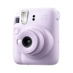 Mini 12 Fotoğraf Makinesi-10'lu Film-Mini Albüm ve Deri Kılıf Seti (Lila) - Açık Bej