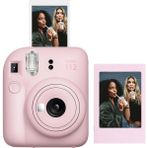 Mini 12 Pembe Fotoğraf Makinesi ve Fotoğraf Çerçeve Seti - Açık Bej