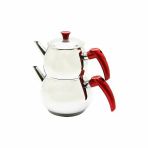 Mini 2Lt Küçük Boy Küre Çelik Çaydanlık Seti - Üst: 0.75Lt - Alt: 1.4Lt Go53/01773