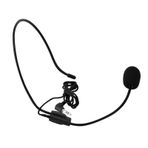 Mini 3,5 mm Kafaya Monte Kablolu Mikrofon Kondenser Mikrofon Ses Amplifikatörü Hoparlör için 19 * 17 * 2 CM Elektronik Ürünler