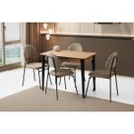 Mini 60 X 100 Milano Mdf Ortadan Açılır Masa 4 Adet Suna Sandalye