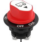 Mini Akü Devre Kesici Şalter IP56 - 12/24V 100A - Siyah