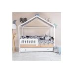 Mini Baby 4'lü Örgülü Siyah-beyaz Dalmaçyalı Montessori Bebek-çocuk Uyku Seti 90x190 Ölçü MB-4-ORG.SB