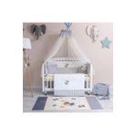 Mini Baby Aqua Sarı Bebek Uyku Seti Cibinlikli 80x130