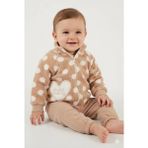Mini Baray Kız Bebek Peluş Kaban Takım - 12 Ay - Bej